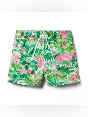 Janie and Jack Tropical Floral Swim Trunks size 2T